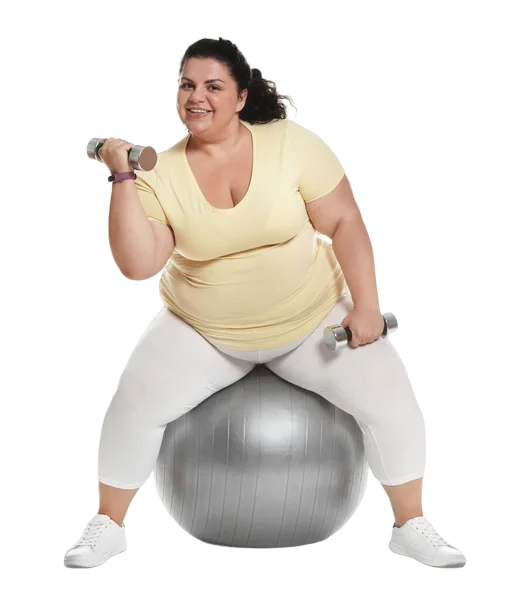 Depositphotos 315197560 Stock Photo Overweight Woman Doing Exercise On Photoroom.png Photoroom